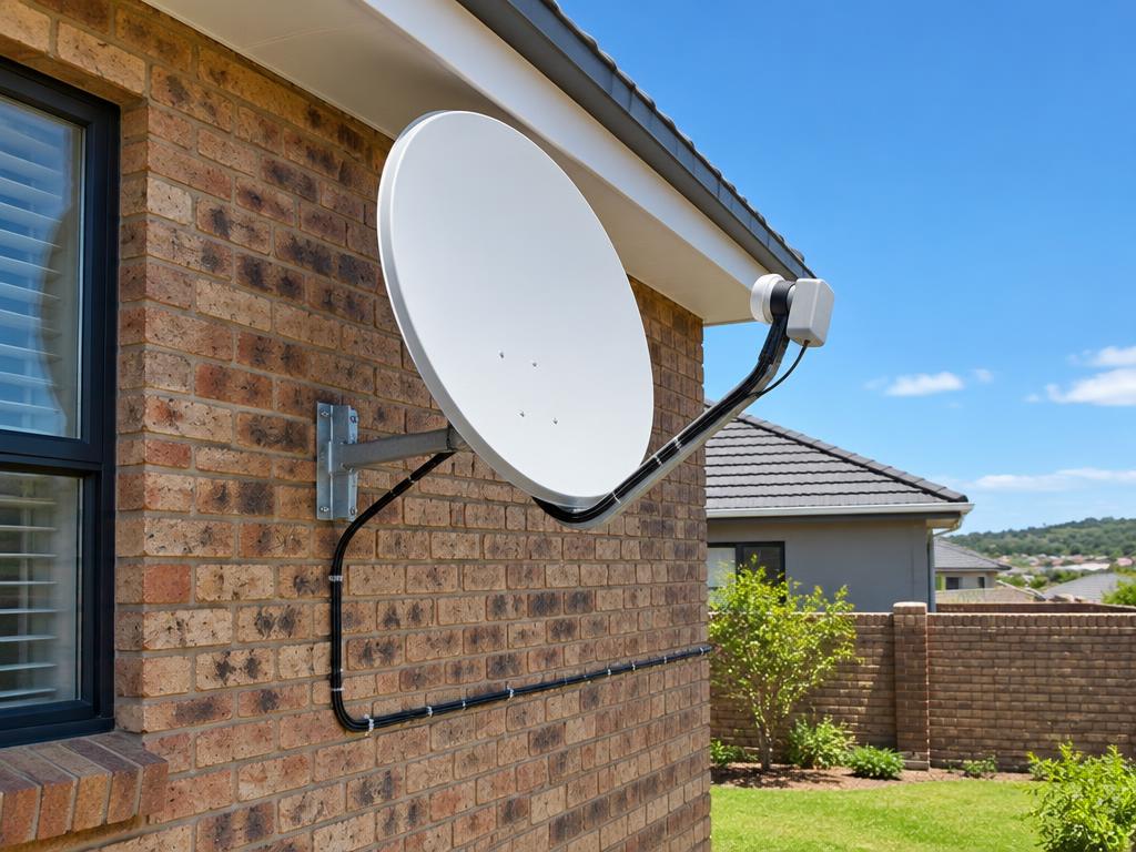 Illustrative satellite dish installation